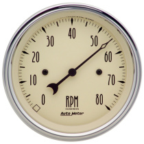 Varvräknare 87mm 8K RPM IN-DASH ANTIQUE BEIGE